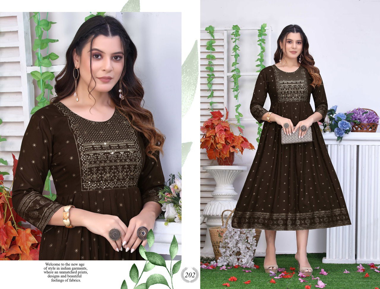 Golden Bindas Ethnic Wear Wholesale Anarkali Kurtis Catalog
